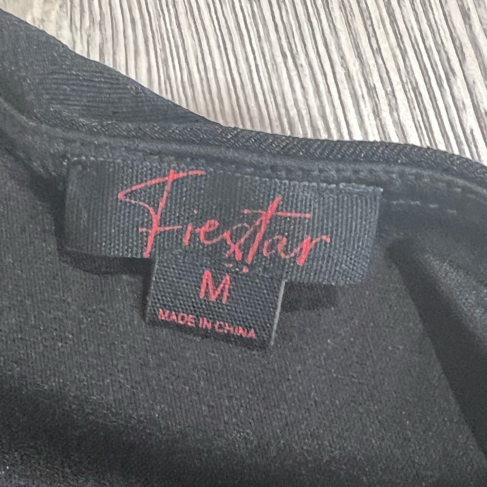 Fiestar One Shoulder Ruched Black Dress Size Medium - Picture 6 of 9